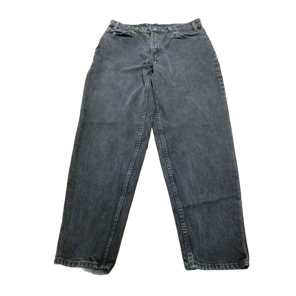 Levi's 560 Orange Tab Jeans Men's Size 33x32 Black Denim 1993 USA Made (34x31.5)